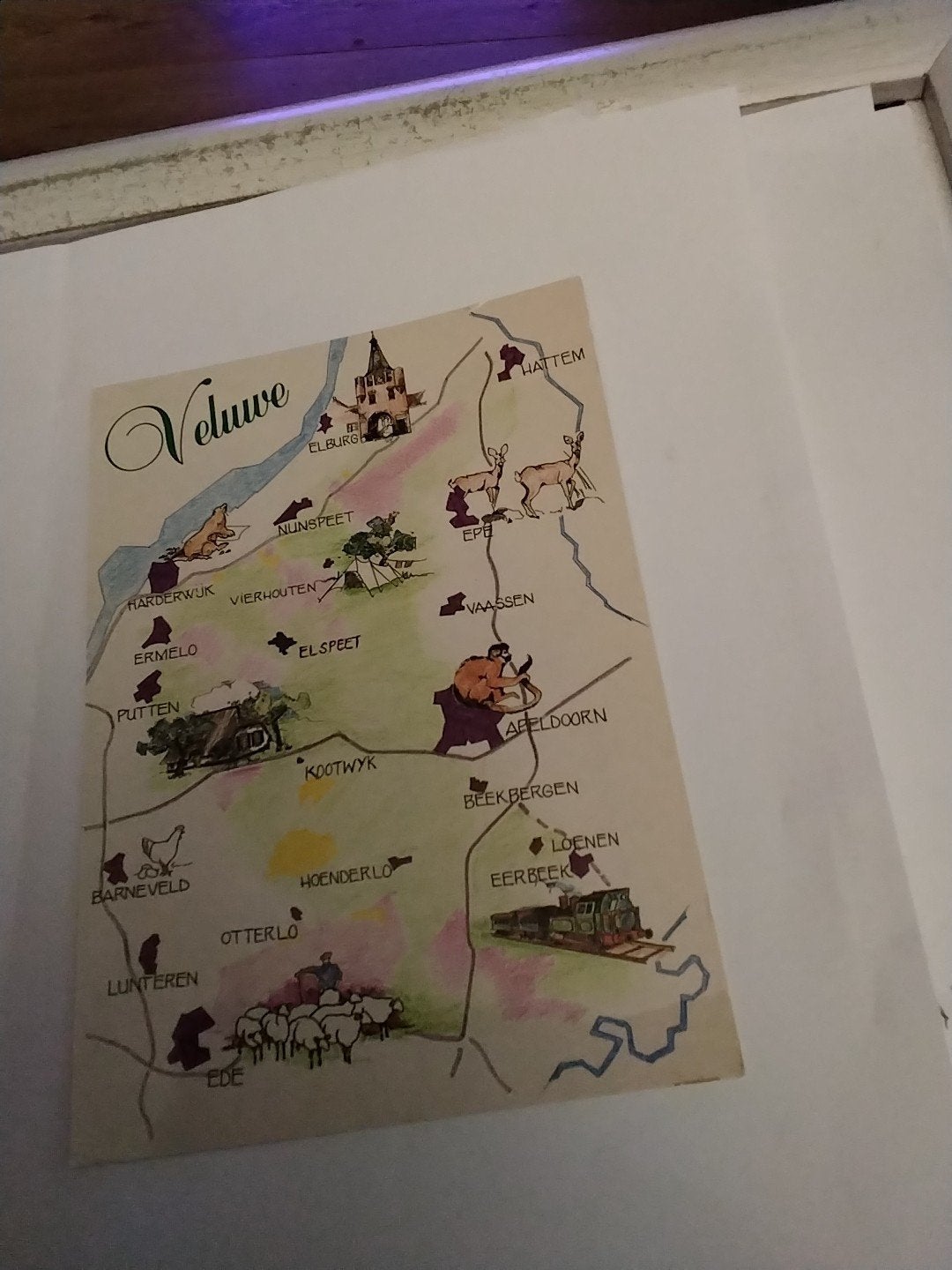 Oude ansichtkaart Veluwe - Gelopen, Ophalen of Verzenden, 1980 tot heden, Gelopen, Gelderland