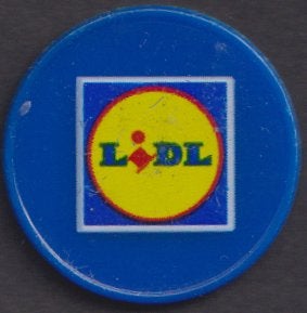 Lidl winkelwagen muntje. ADV. no.50 S., Verzenden