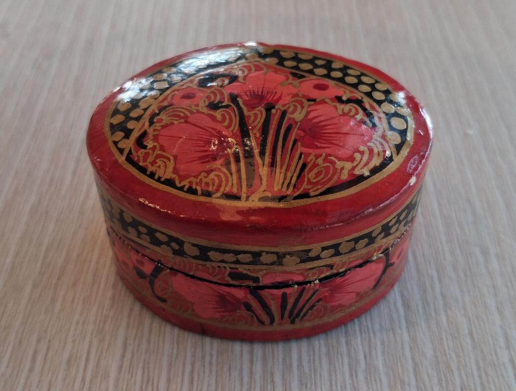 Vintage Kashmiri Ringendoosje, Ophalen of Verzenden