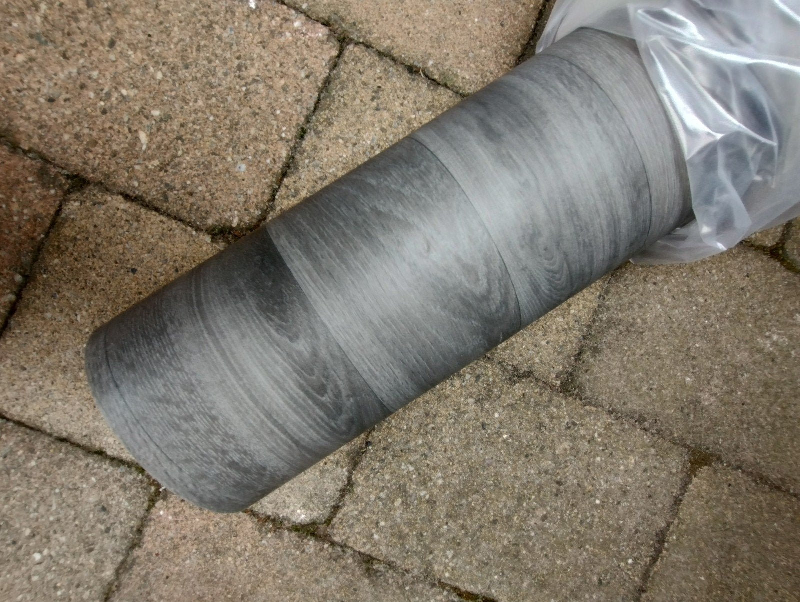 PVC Vinyl zeil voor vloer - Grijs houtnerf look NIEUW, Ophalen, Gebruikt, Houtnerf, Grijs