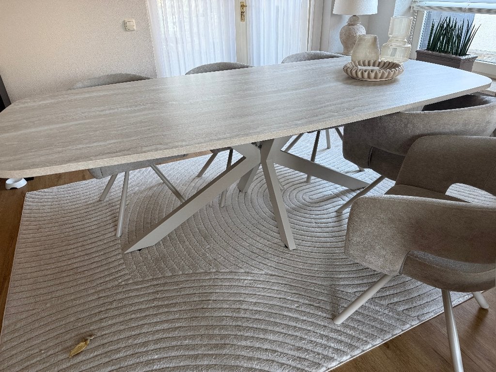 Nieuwe Deens ovale spinpoot eettafel  210x110 of 240x110, 100 tot 150 cm, Ovaal, Ophalen, Overige houtsoorten