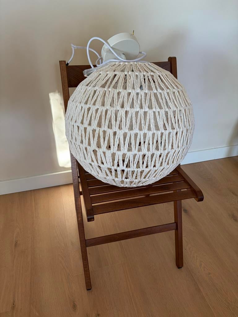 Qazqa Hanglamp Wit - 40cm Diameter, Huis en Inrichting, Lampen | Hanglampen, Ophalen, Nieuw, Stof, Minder dan 50 cm