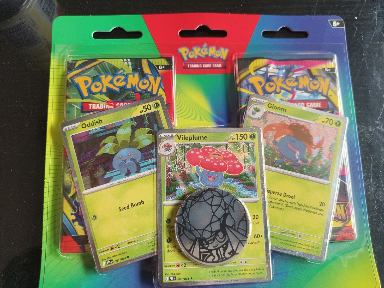 Pokémon TCG Blister: 3 Promo's, 2 Boosters, 1 Munt, Ophalen of Verzenden
