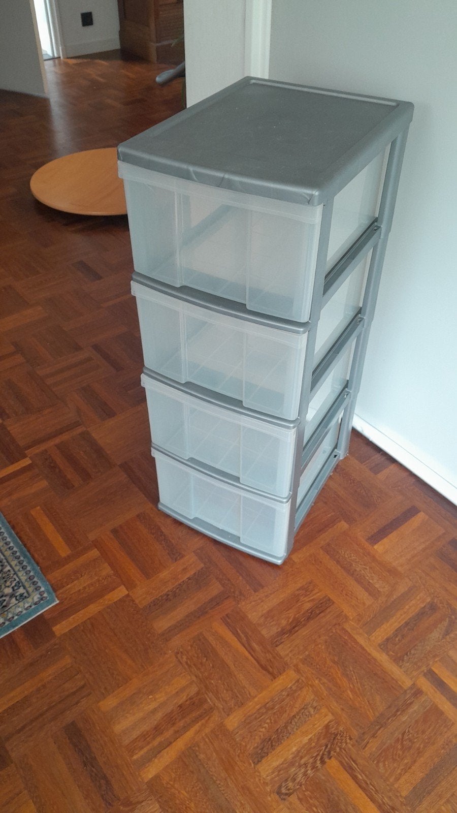 Kastje plastic opberger met 4 lades, Ophalen, 100 cm of meer, 60 cm of meer, Minder dan 35 cm