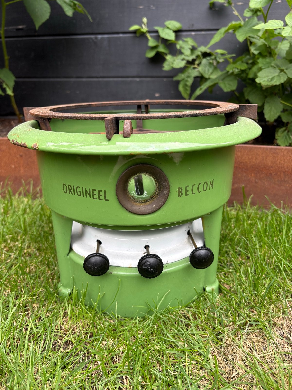 Vintage Groene Beccoon Petroleum Kooktoestel, Ophalen of Verzenden