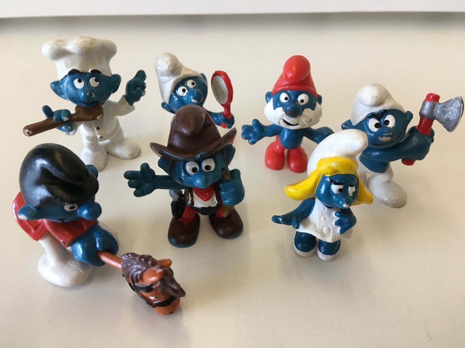 Mini smurfen Peyo, Verzamelen, Ophalen of Verzenden, Gebruikt, Verschillende Smurfen, Poppetje, Figuurtje of Knuffel