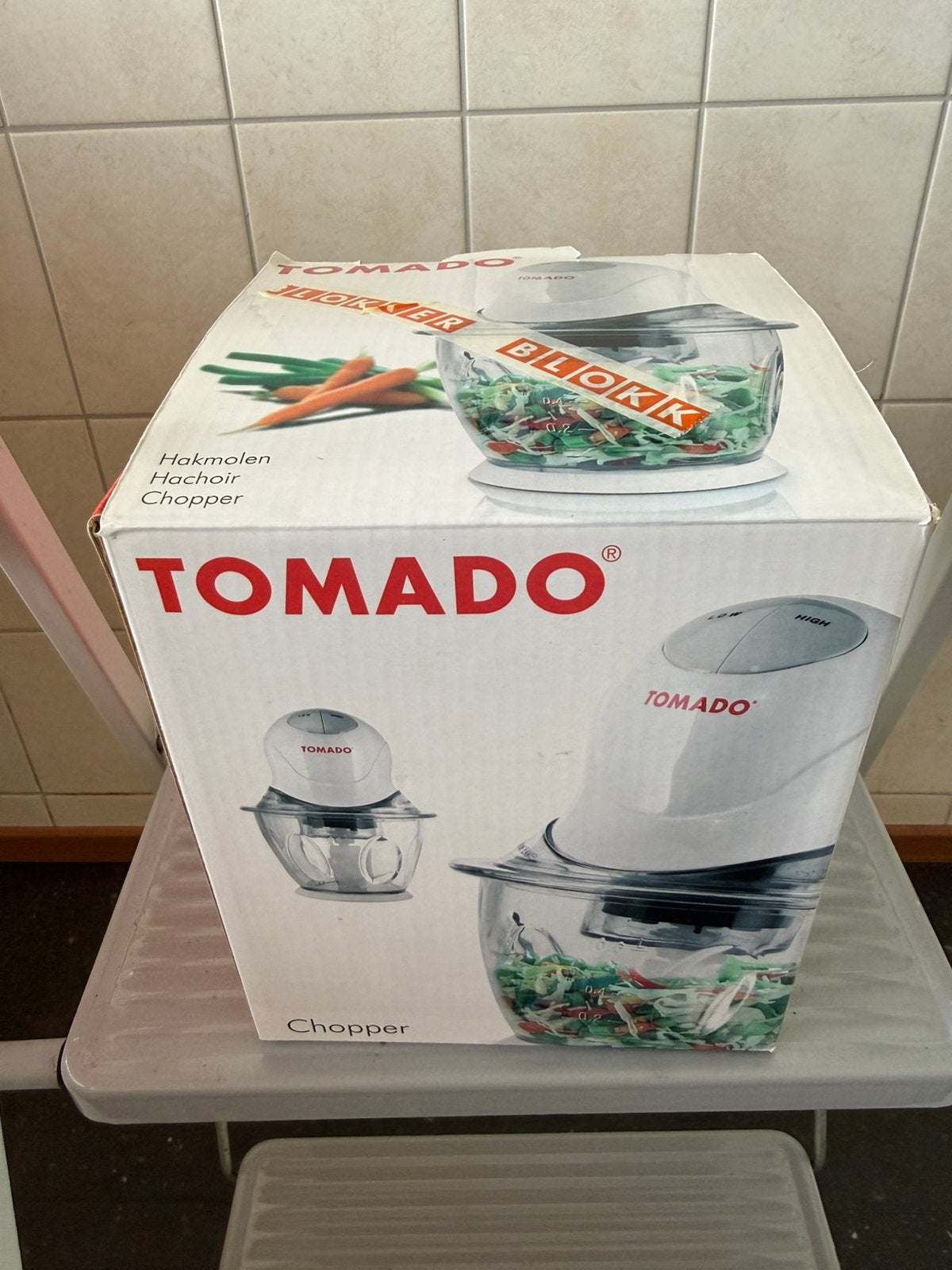 Tomado hakmolen, elektrische chopper, Ophalen, Gebruikt, Wit