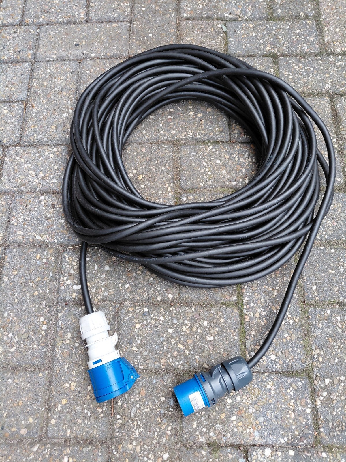 30 meter stroomkabel met CEE stekkers, Ophalen, Zo goed als nieuw