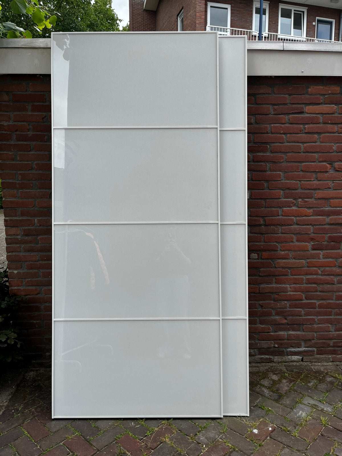 Pax schuifdeuren wit glas, Ophalen, 215 cm of meer, Binnendeur, Glas