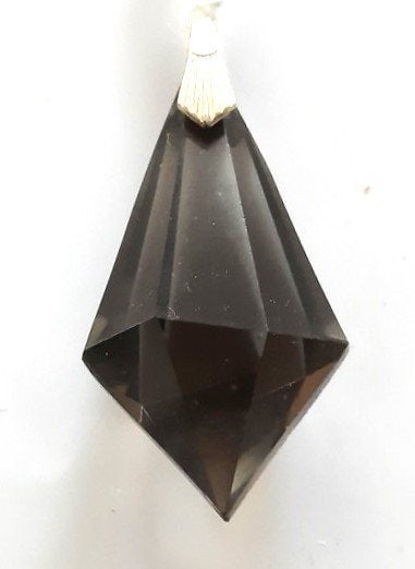 Prachtige Rookkwarts hanger, facet geslepen Pendel (954), Ophalen of Verzenden, Nieuw, Bruin, Steen of Mineraal