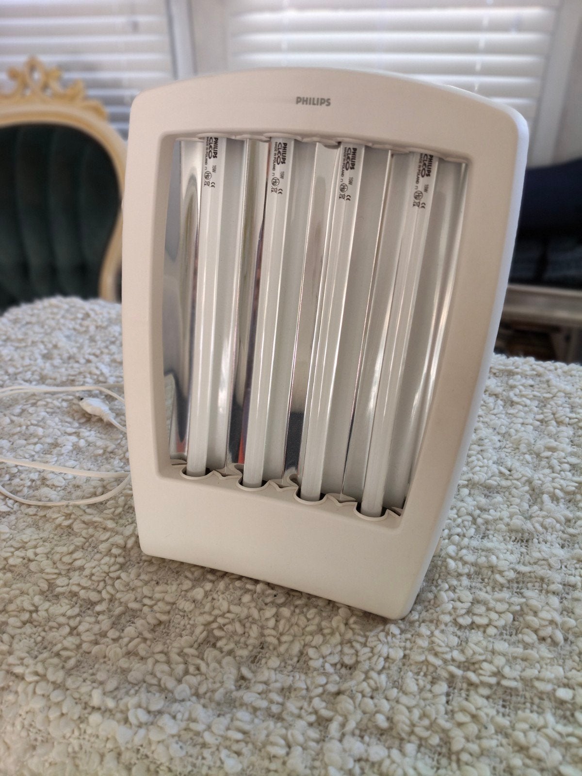 Philips Gezichtsbruiner met 4 zo goed als nieuwe lampen, Ophalen of Verzenden, Zo goed als nieuw, Gezichtsbruiner, Minder dan 10 lampen