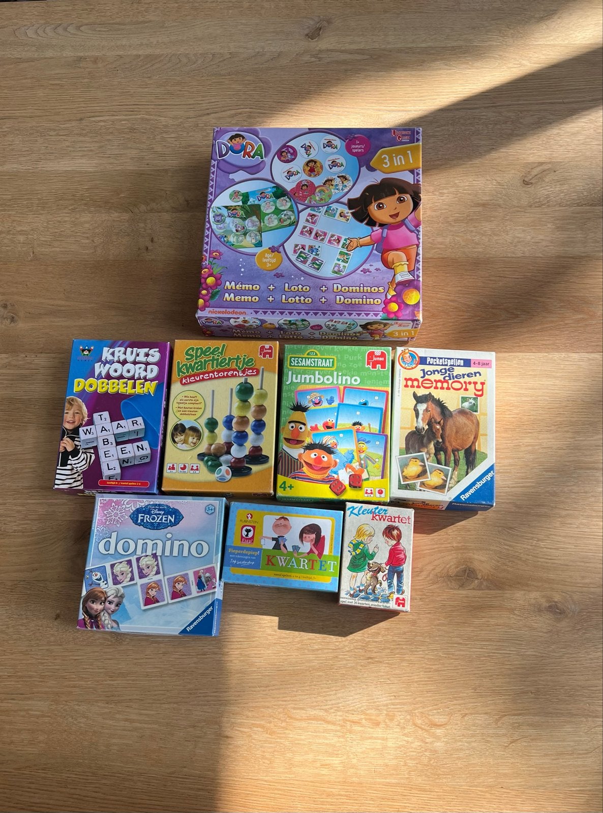 Groot Spellenpakket: Dora, Sesamstraat, Frozen en meer!, Een of twee spelers, Ophalen of Verzenden, Gebruikt