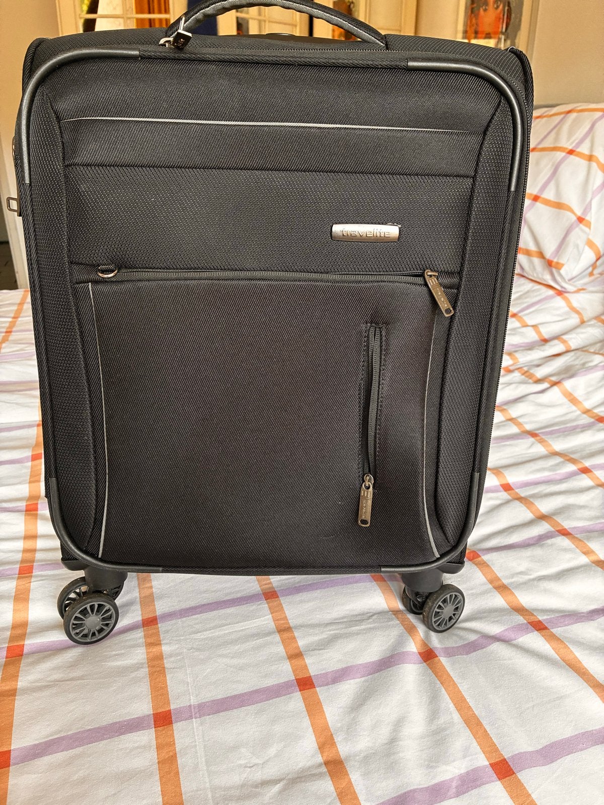 Samsonite Travelite handbagage koffer - Zwart, Overige materialen, 50 tot 60 cm, Ophalen of Verzenden, Zo goed als nieuw