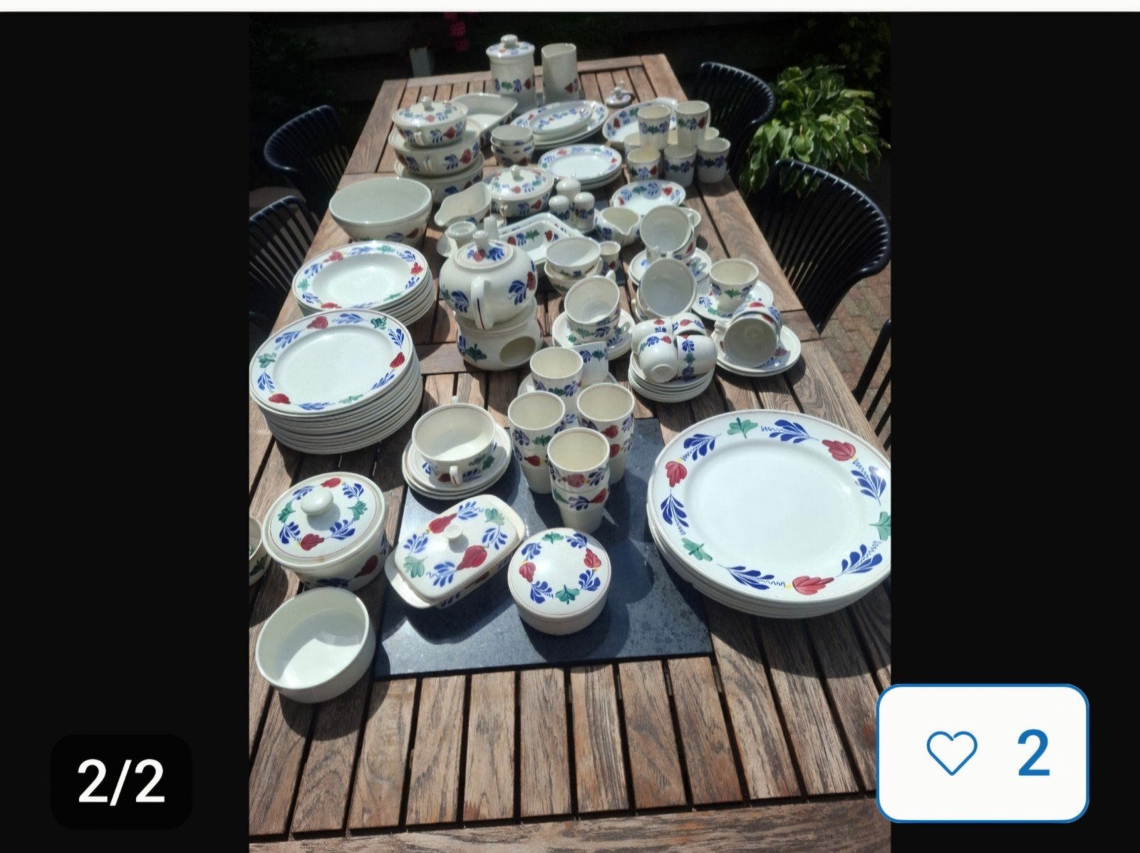 Grote partij Boerenbont servies - Compleet set, Ophalen, Gebruikt, Landelijk/Boerenbont, Aardewerk