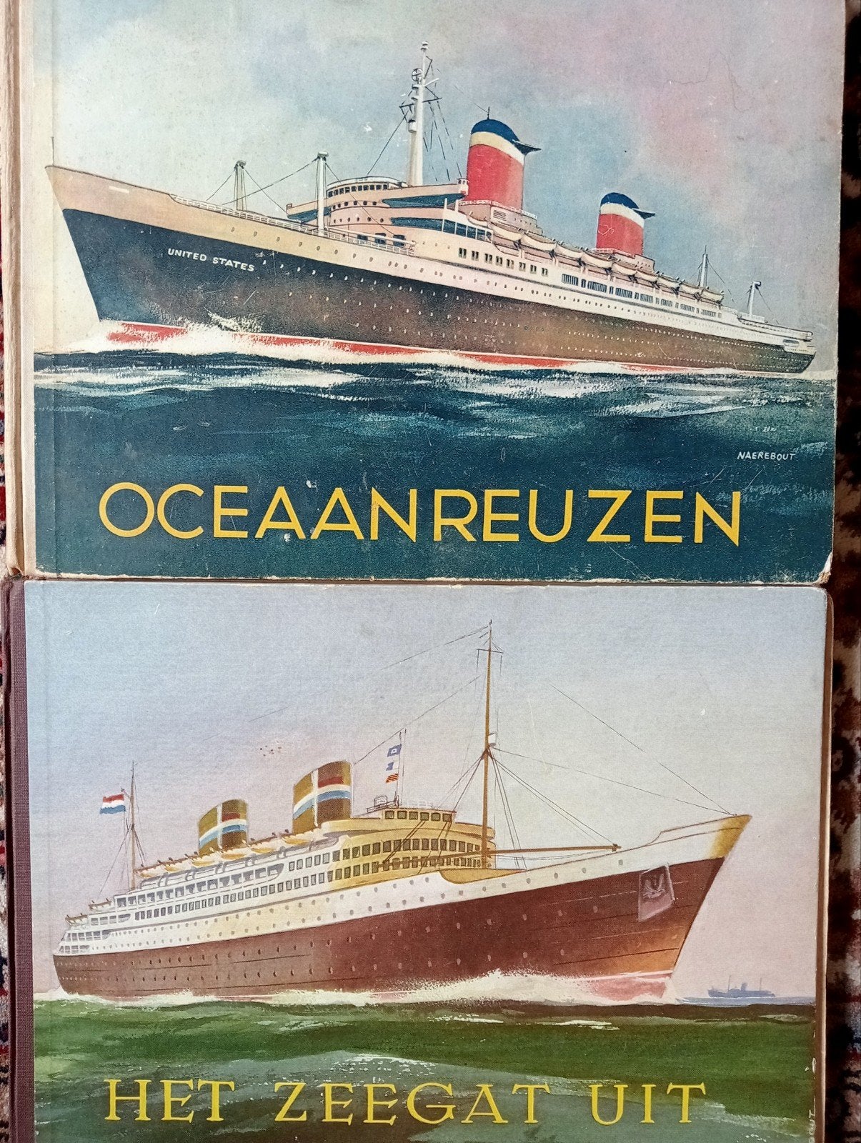 Hooimeijer plakplaatjes boeken van schepen uit 1948, Ophalen of Verzenden, Gebruikt, Boek of Tijdschrift