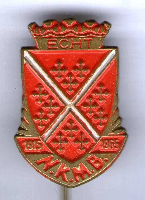 N.K.M.B. Echt mijnwerkers bond koper speldje ( L_183), Verzamelen, Ophalen of Verzenden, Zo goed als nieuw, Transport, Speldje of Pin