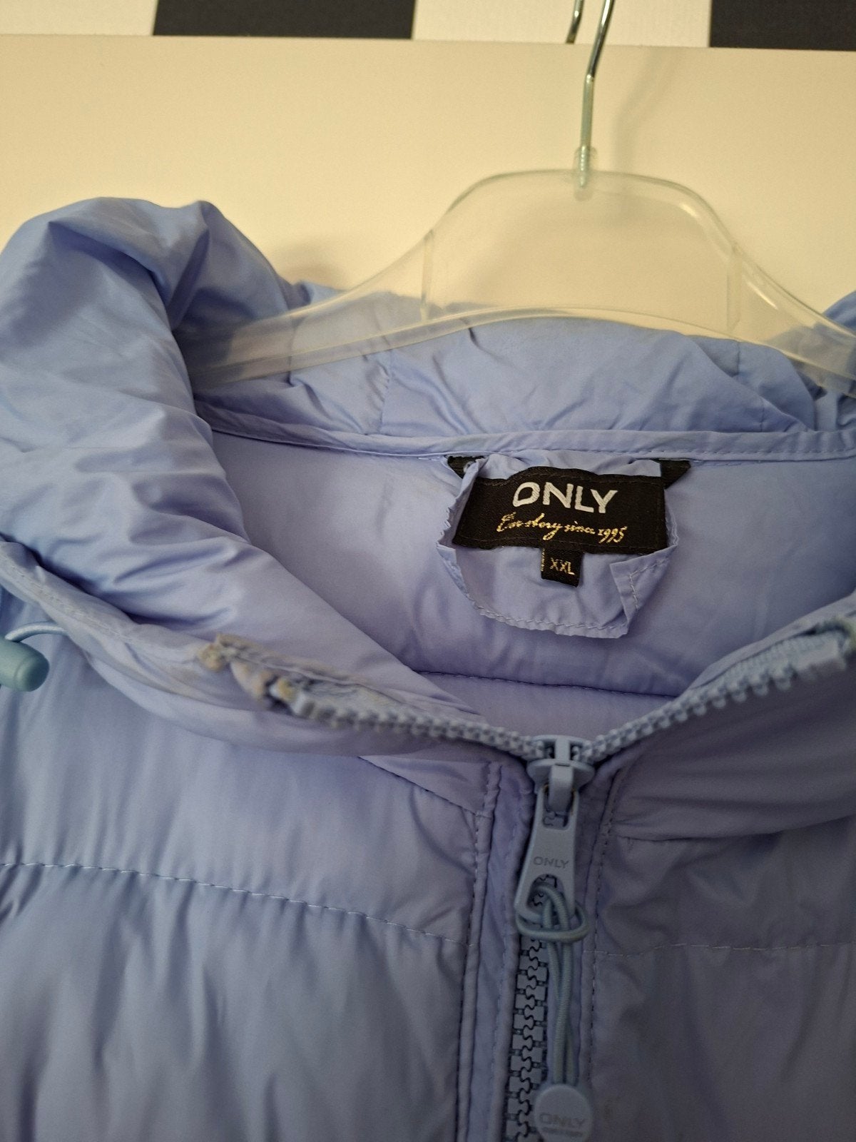 Lichtblauwe Only gewatteerde jas - Maat XL, Only, Blauw, Maat 46/48 (XL) of groter, Ophalen of Verzenden