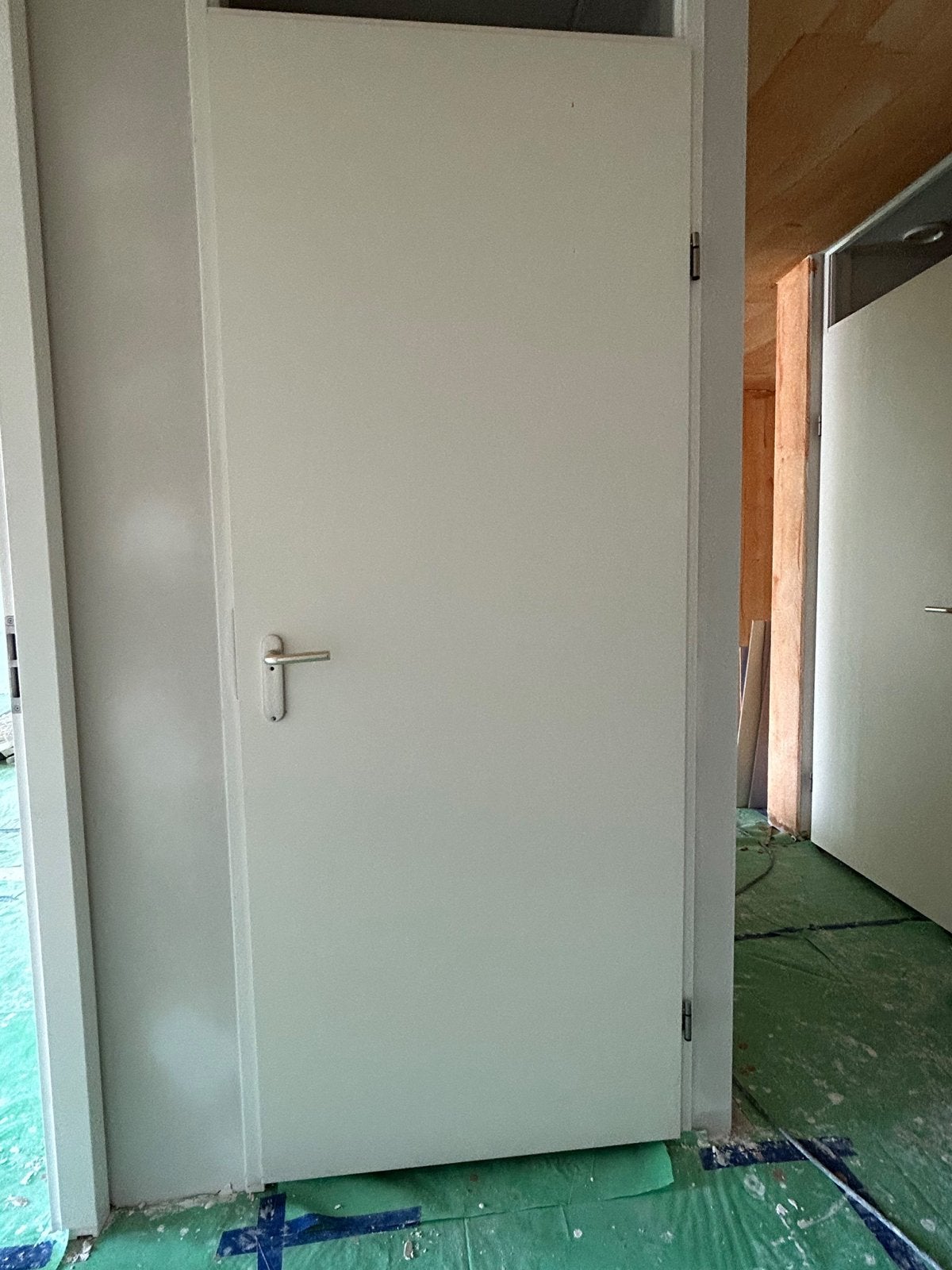 Binnendeur met glas en dichte binnendeur, Ophalen, Gebruikt, 80 tot 100 cm, Binnendeur