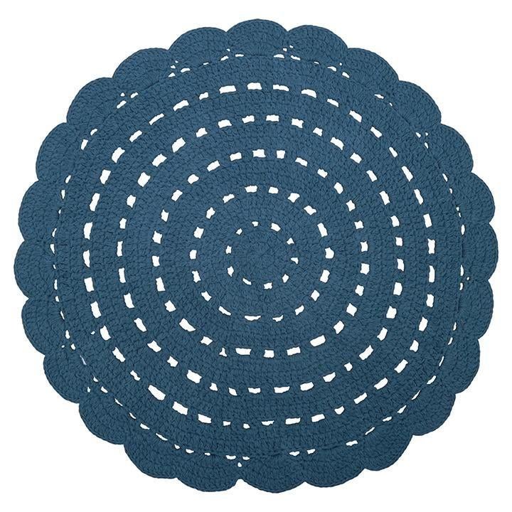 Kindervloerkleed kleed Bloem Alma Donkerblauw Nattiot, Nattiot, Nieuw, Ophalen of Verzenden, Contact@nattiot.fr