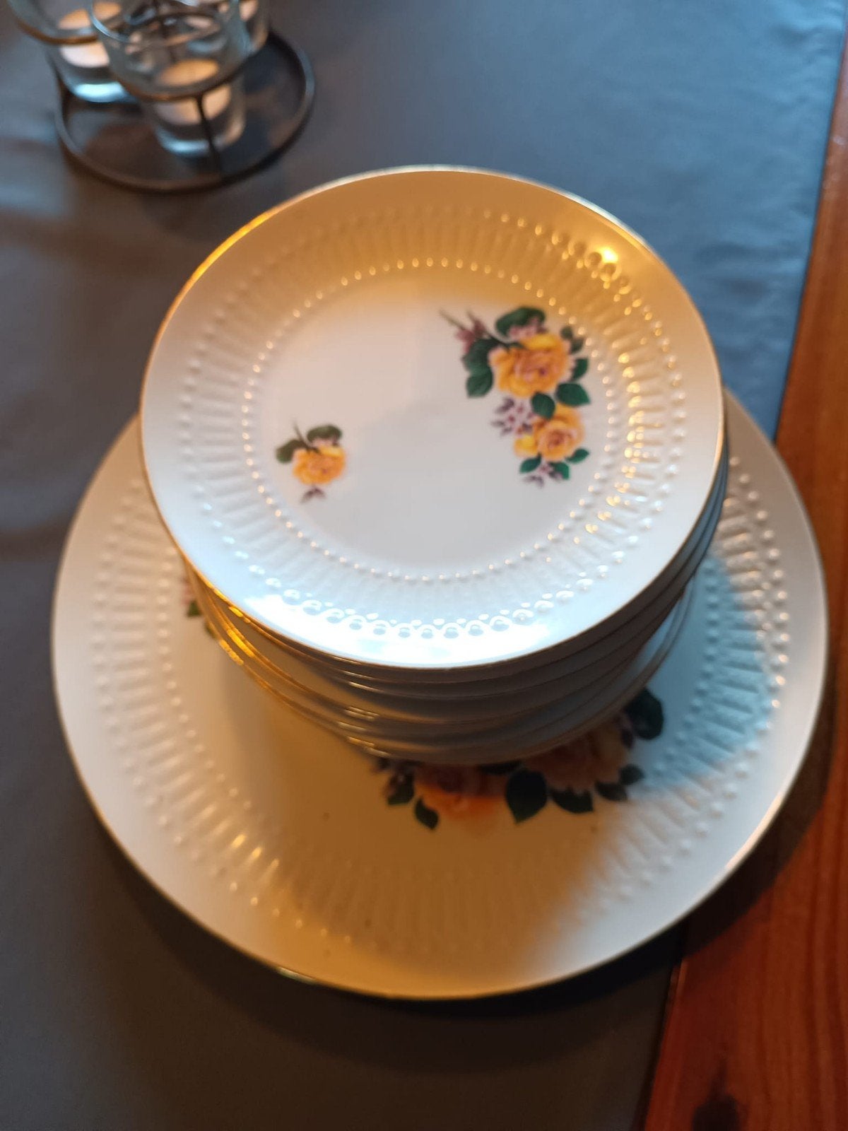 oud gebak set stel, Ophalen