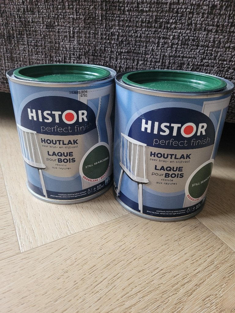 Nieuwe groene verf van Histor houtlak, Ophalen of Verzenden, Nieuw, Groen, Lak