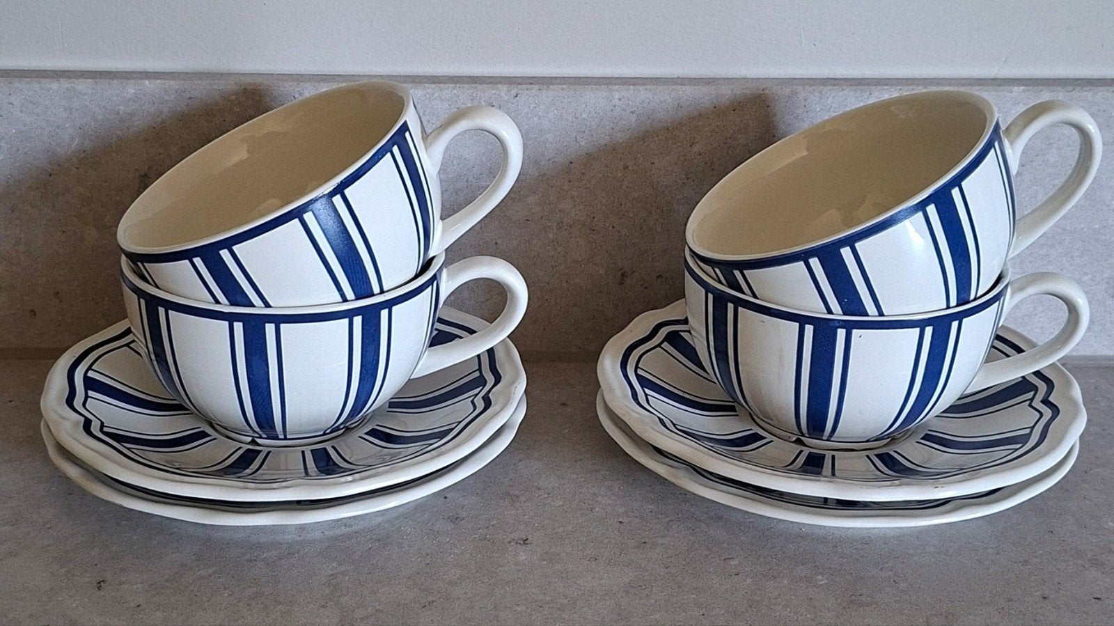 Vintage IKEA Arv Idyll kop en schotel set (4 stuks), Huis en Inrichting, Keuken | Servies, IKEA, Ophalen of Verzenden, Zo goed als nieuw