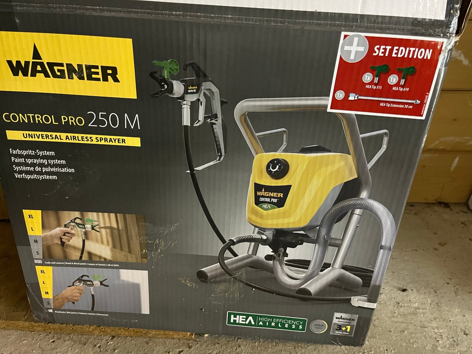 Wagner Control Pro 250 M HEA Verfspuit, Ophalen of Verzenden, Gebruikt, Verfspuit of Verfpomp