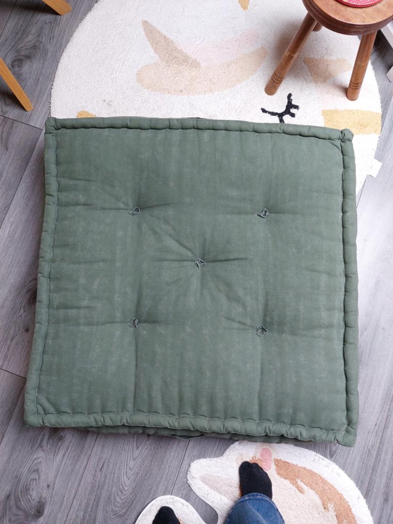 Sklum vloerkussen 78x78x17 cm - Groen, Huis en Inrichting, Ophalen, Zo goed als nieuw, Groen, Vierkant
