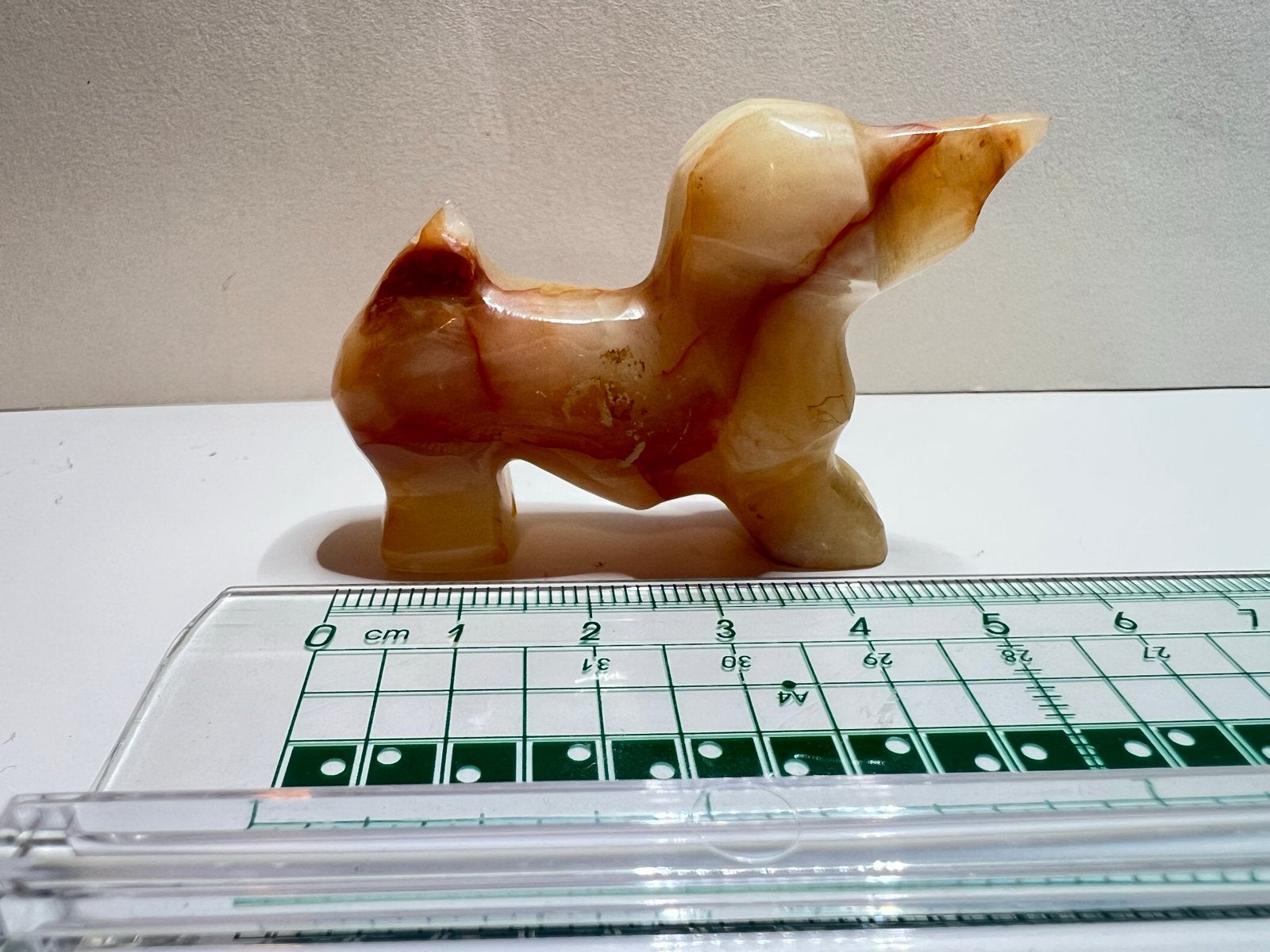 Onyx Hondje Beeldje - Decoratief en Uniek, Ophalen of Verzenden, Zo goed als nieuw, Dier