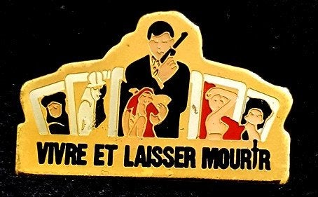 James Bond 007 film Vivre et laisser mourir pin, Verzamelen, Verzenden, Nieuw, Figuurtje, Speldje of Pin