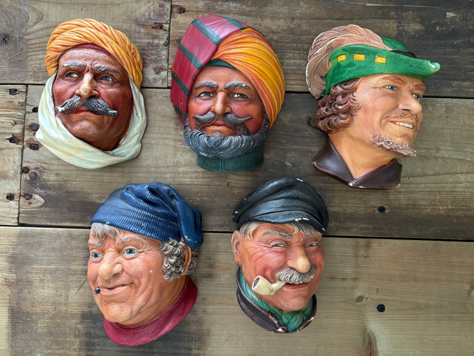 5 Vintage gipsen Wanddecoraties: Made in England', Antiek en Kunst, Ophalen of Verzenden