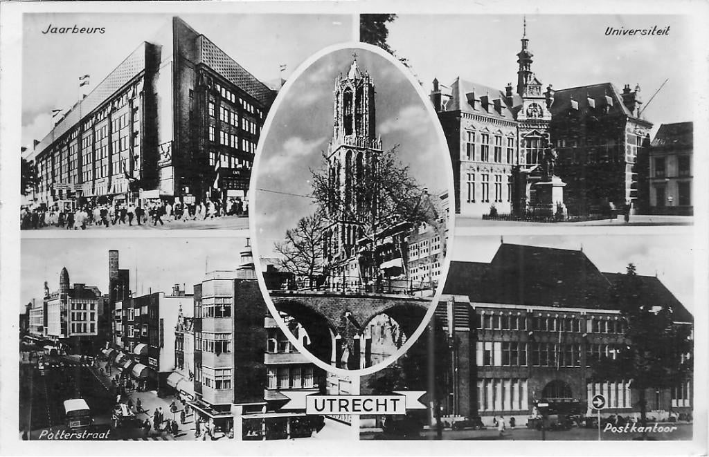 Utrecht., Ophalen of Verzenden, 1940 tot 1960, Ongelopen, Utrecht