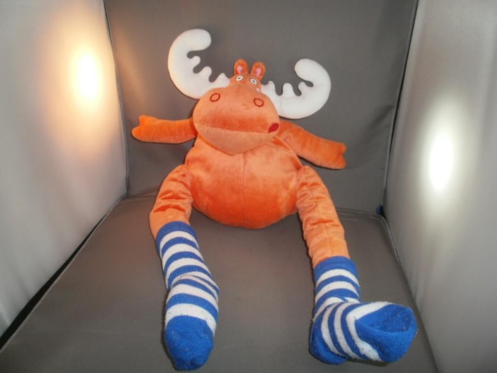 Ikea barnslig eland  rendier oranje met witte hoorns velours, Oranje, IKEA, Overige typen, Ophalen of Verzenden