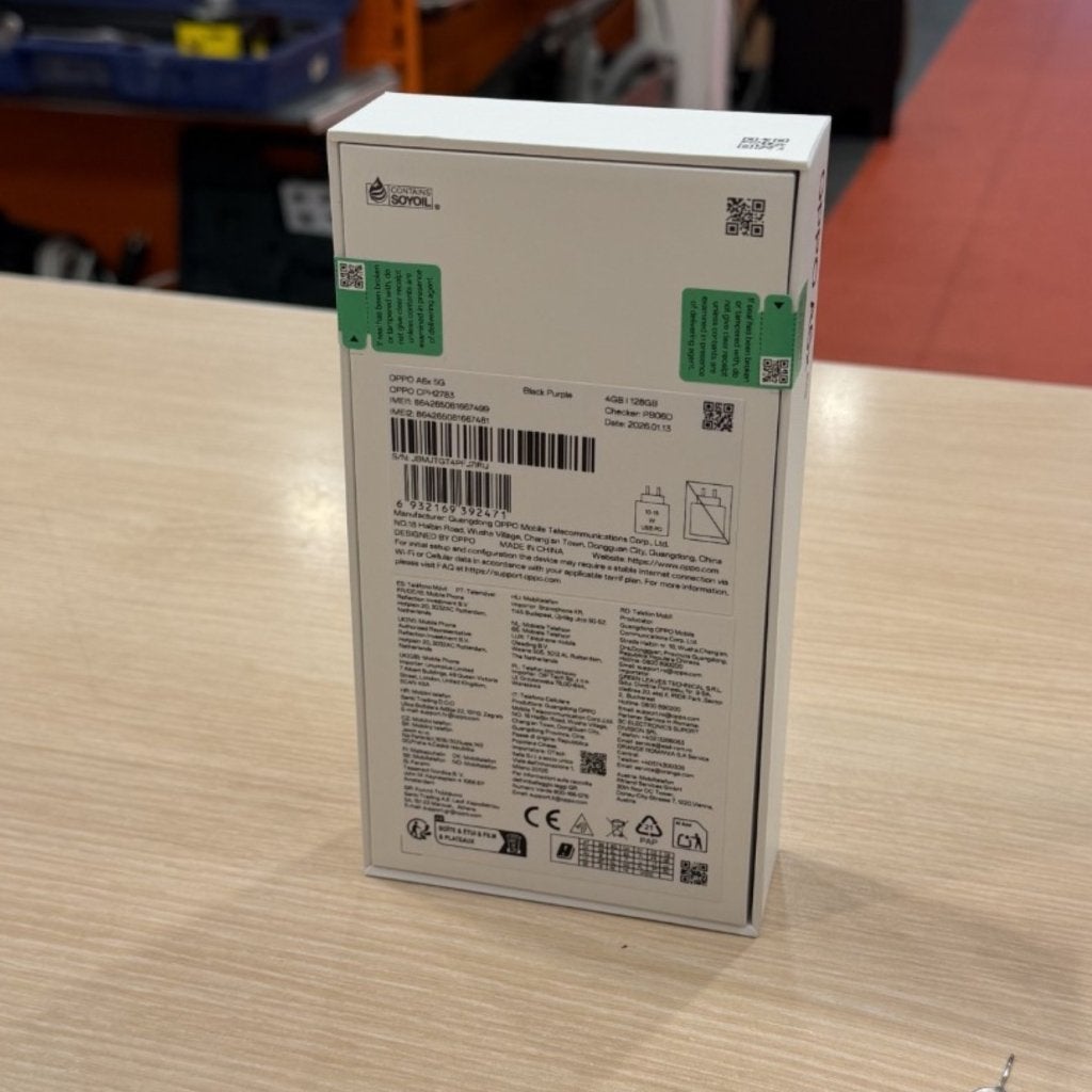Oppo A6x Black Purple 5G 128Gb nieuw in doos, Telecommunicatie, Oppo, Zo goed als nieuw, Support@oppo.com, No.18 Haibin Road
Wusha Village, Chang'an Town
Dongguan, Guangdong
China