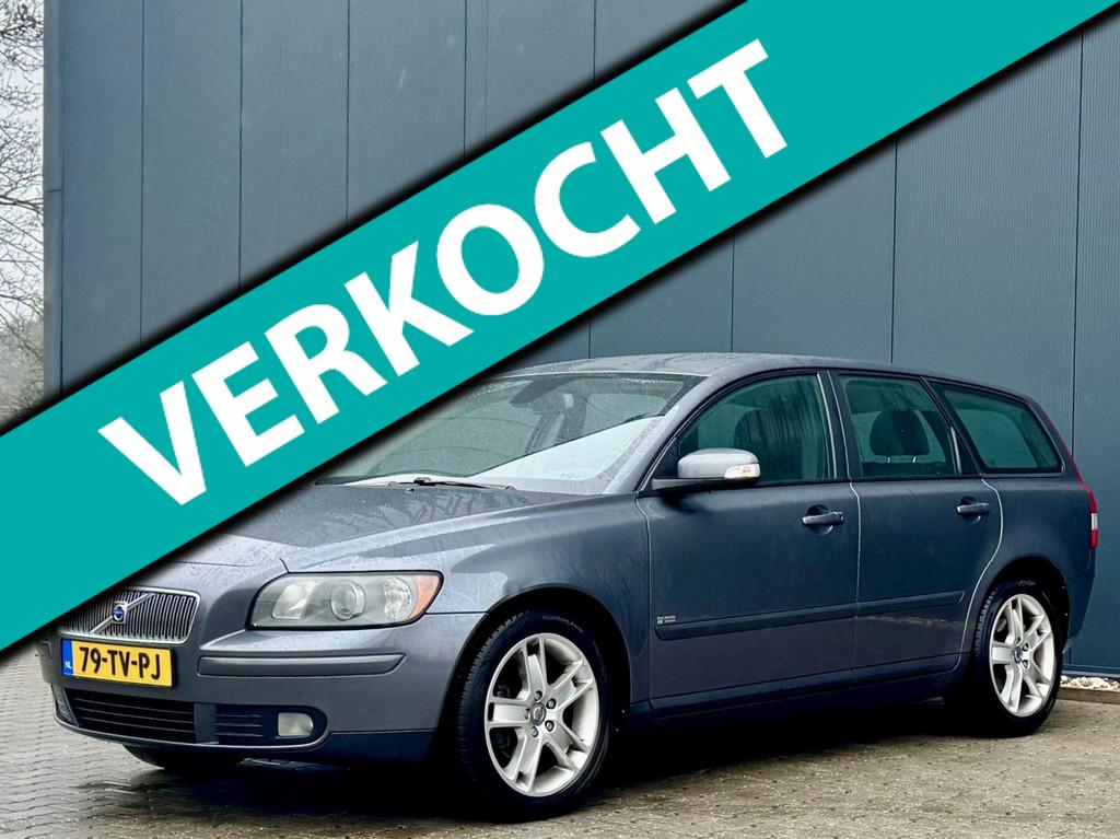 Volvo V50 2.0 Edition I Cruise Airco Parrot, Voorwielaandrijving, 1350 kg, Zwart, Leder en Stof