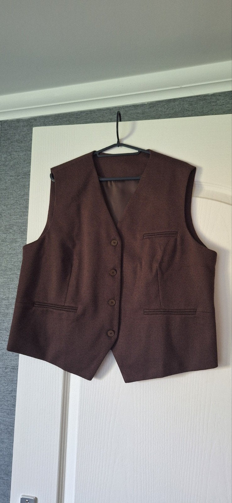 Donkerbruin gilet. Maat XXL., Ophalen, Nieuw, Bruin, Jasje of Colbert