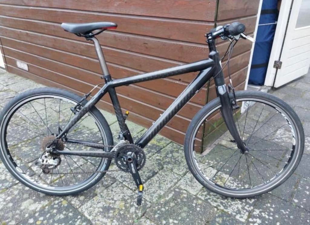 GOEDE ATB FIETS, carbon frame en voorvork, Gebruikt, 26 inch, Velgrem, Meer dan 20 versnellingen