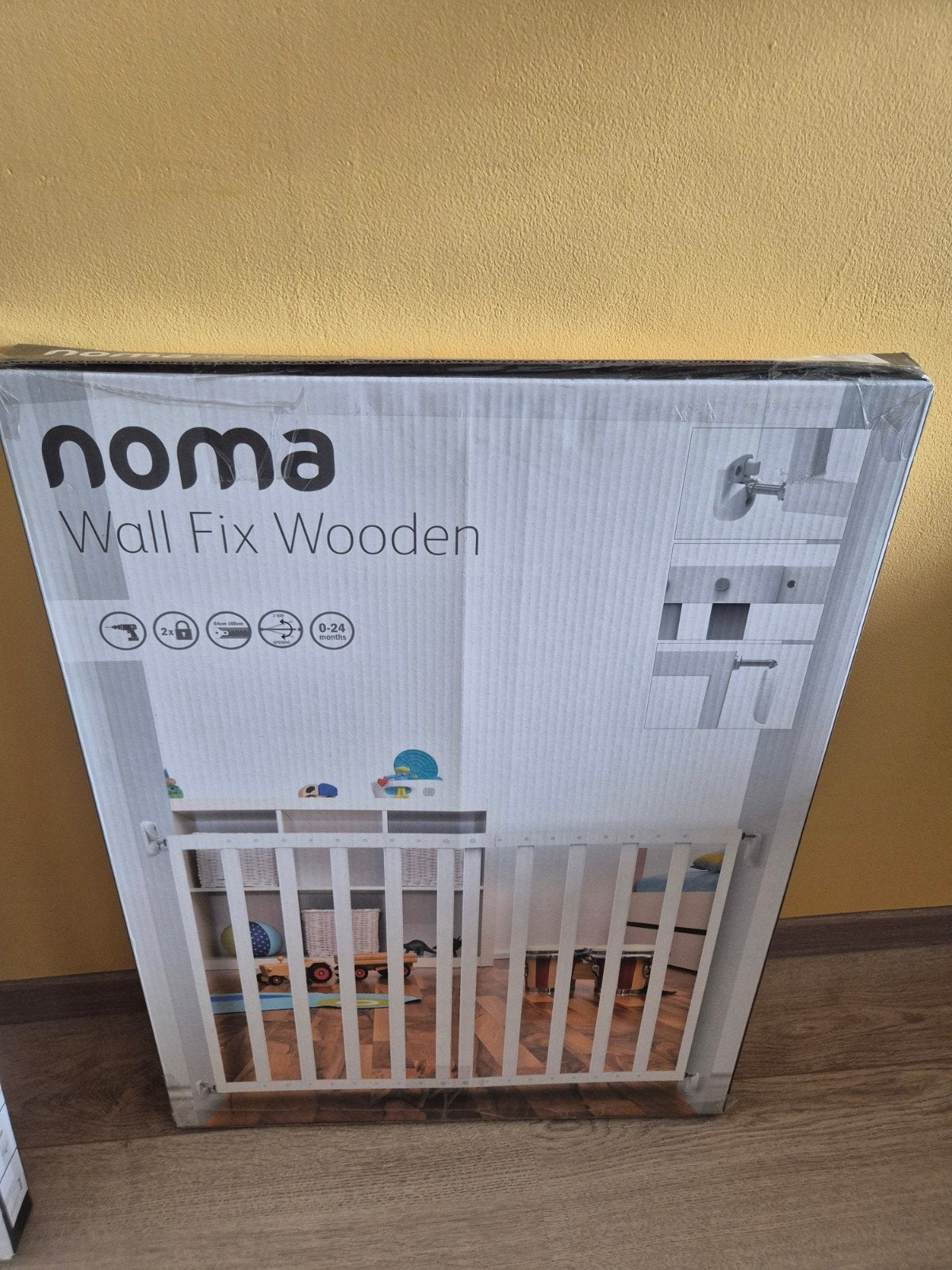 Noma Wall Fix Wooden Veiligheidshekje - Nieuw in doos, Ophalen, Nieuw, 100 tot 115 cm, Schroefhekje