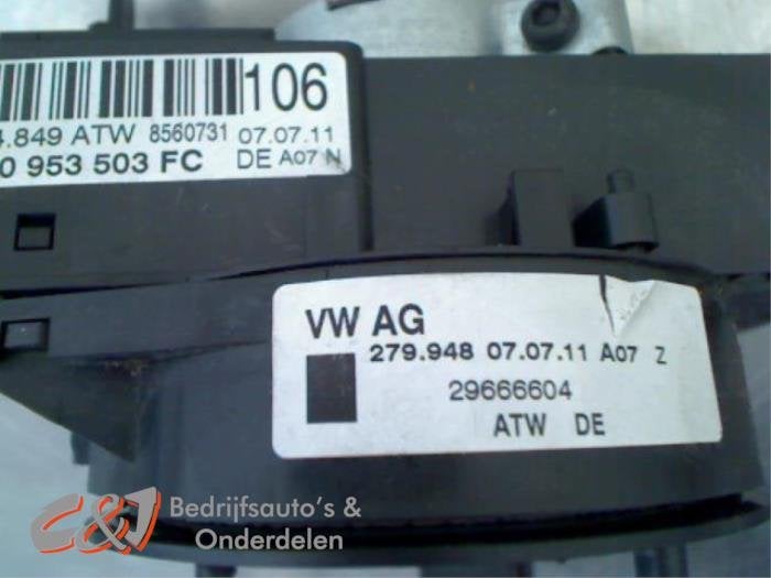 Combischakelaar Stuurkolom van een Volkswagen Transporter, Gebruikt, -, Volkswagen, -