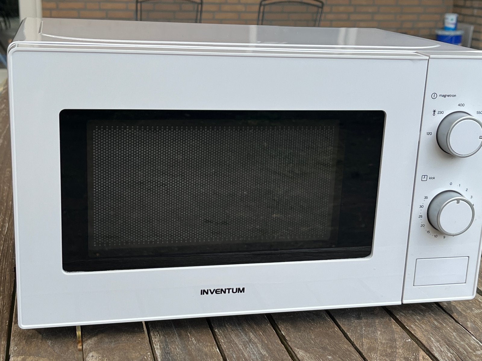 Inventum Magnetron MN203S - Wit, zo goed als nieuw, Witgoed en Apparatuur, Magnetrons, Ophalen, Draaiplateau, Magnetron, Zo goed als nieuw
