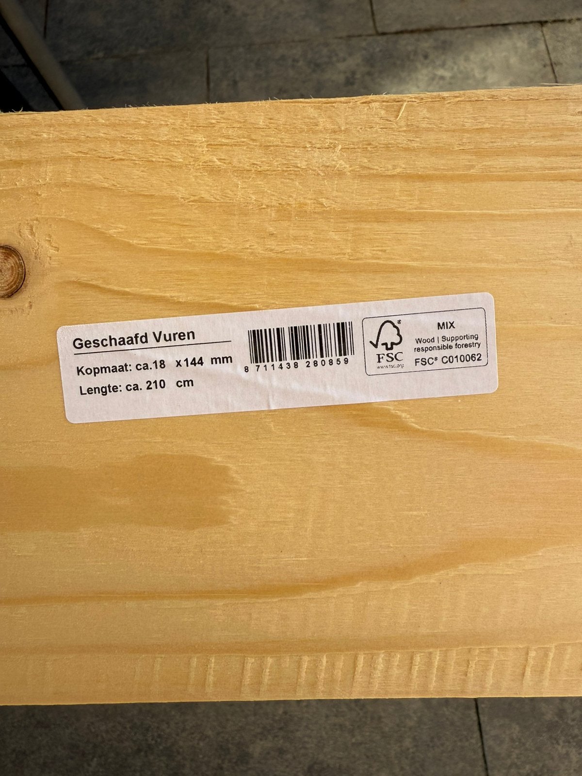 Houten plank, Doe-het-zelf en Verbouw, Minder dan 25 mm, Ophalen of Verzenden, Zo goed als nieuw, Plank