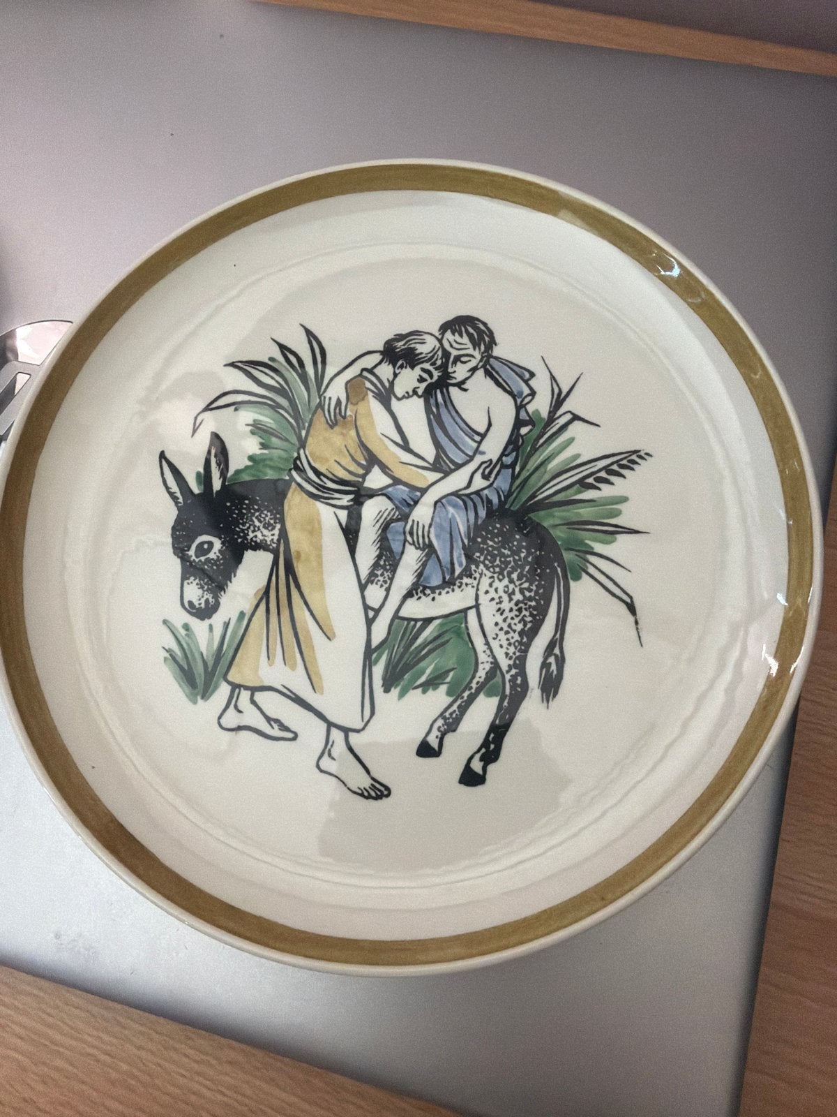 Vintage Goedewaagen Gouda wandbord - Meer en Bosch 1957, Antiek en Kunst, Ophalen of Verzenden