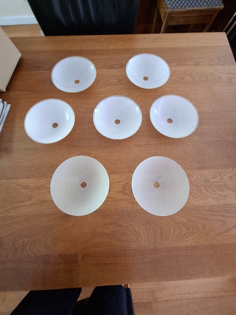 Mat glazen schalen, Hanglamp, Wit, Rond, Ophalen of Verzenden