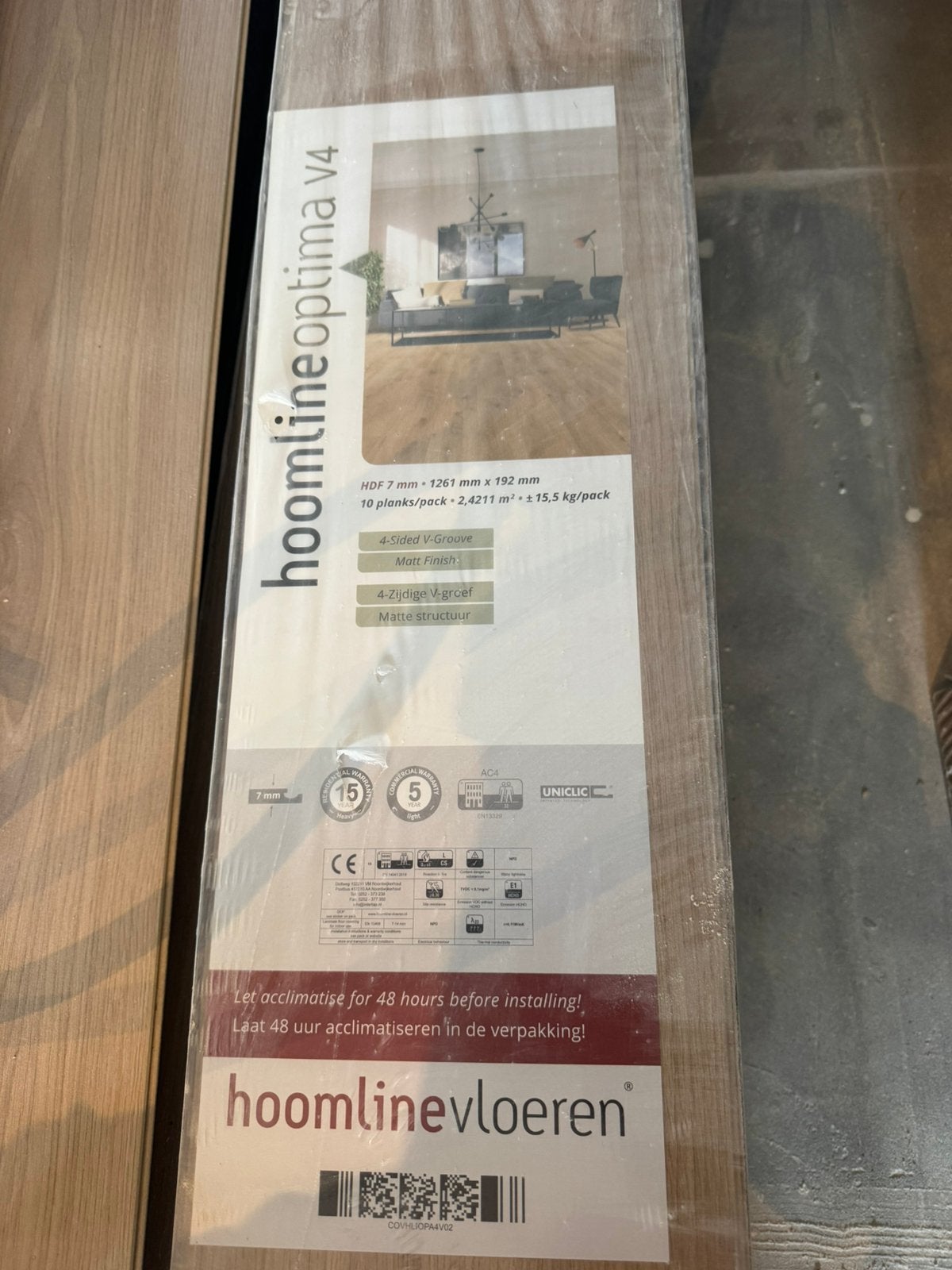 Hoomline laminaat 7 pakken, Ophalen, 50 tot 150 cm, Nieuw, 10 m² of meer