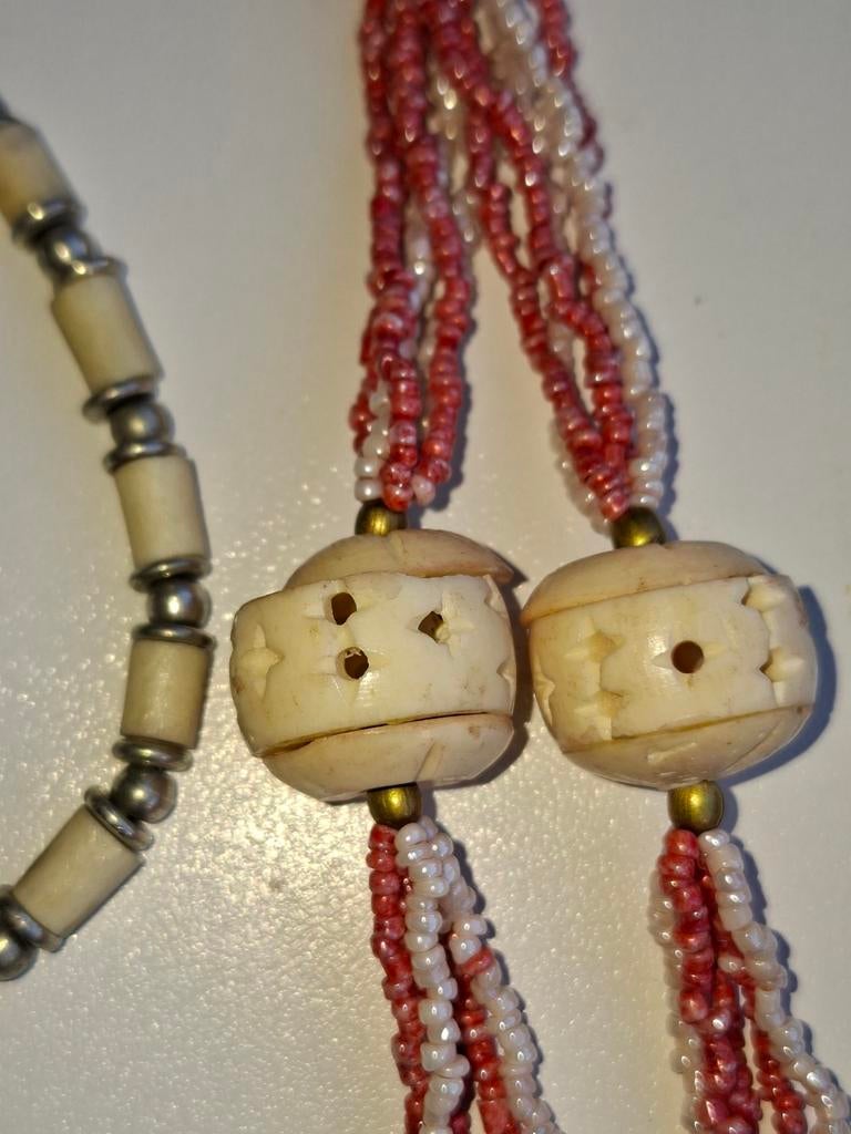 Tribale Etnische collier Natuursteen €18 + GRATIS?, Ophalen of Verzenden, Overige materialen, Ketting