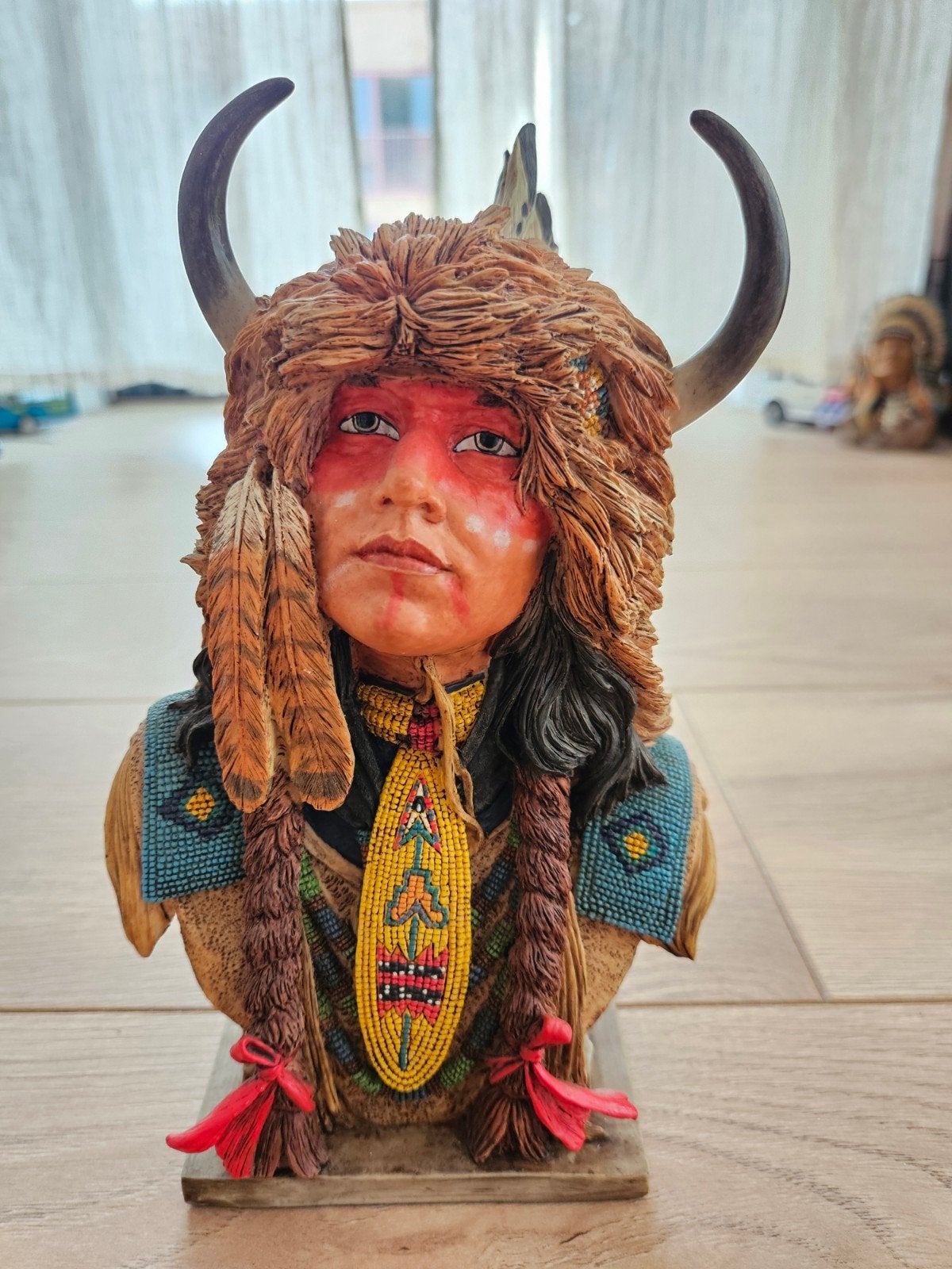 Indianen Buste 2001 - 22cm hoog, Ophalen of Verzenden, Zo goed als nieuw