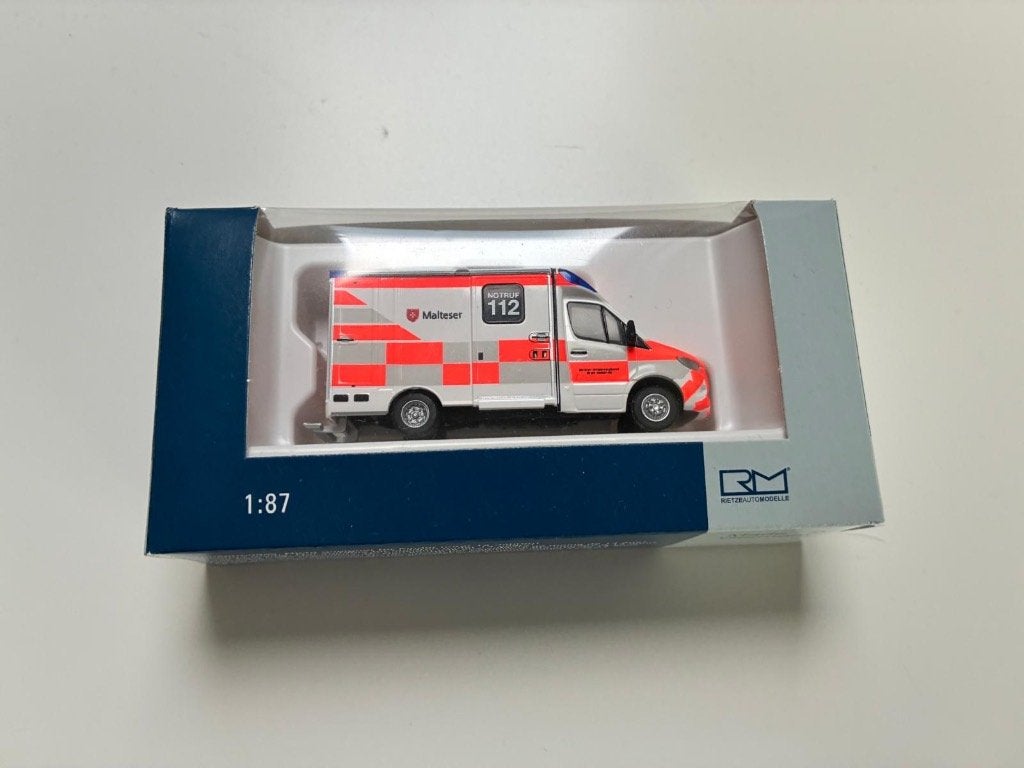 Rietze Malteser Koblenz Mercedes Benz 76164, Ophalen, Zo goed als nieuw, Bus of Vrachtwagen, Rietze