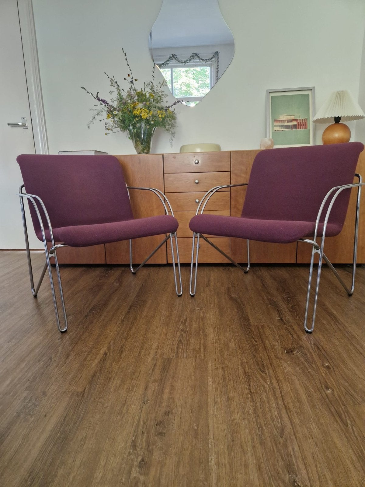 Set van 2 Gispen/Labofa armstoelen van Alfred Hofmann, 1970, Ophalen of Verzenden, Gebruikt