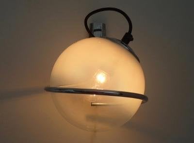 Targetti Sankey lamp uit de jaren 70, Verzenden, Zo goed als nieuw, Glas, E14 (klein)