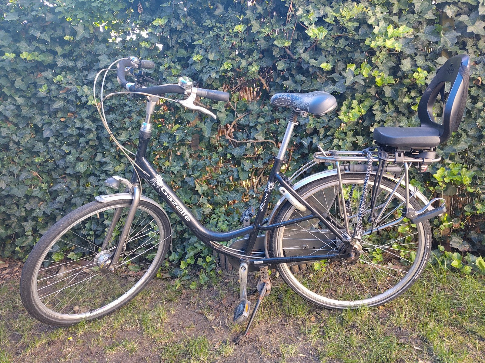 Gazelle Bloom fiets met Yepp kinderzitje, Ophalen, Gebruikt, (Extra) lage instap, 50 tot 53 cm